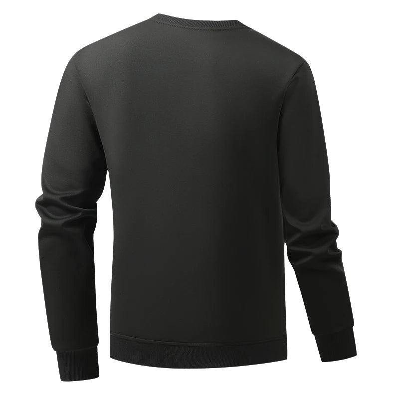 New 7-Zone Heating Intelligent Temperature Control Electric Round Neck Hoodie Men'S Autumn Winter Casual Thick Warm Pullover Top