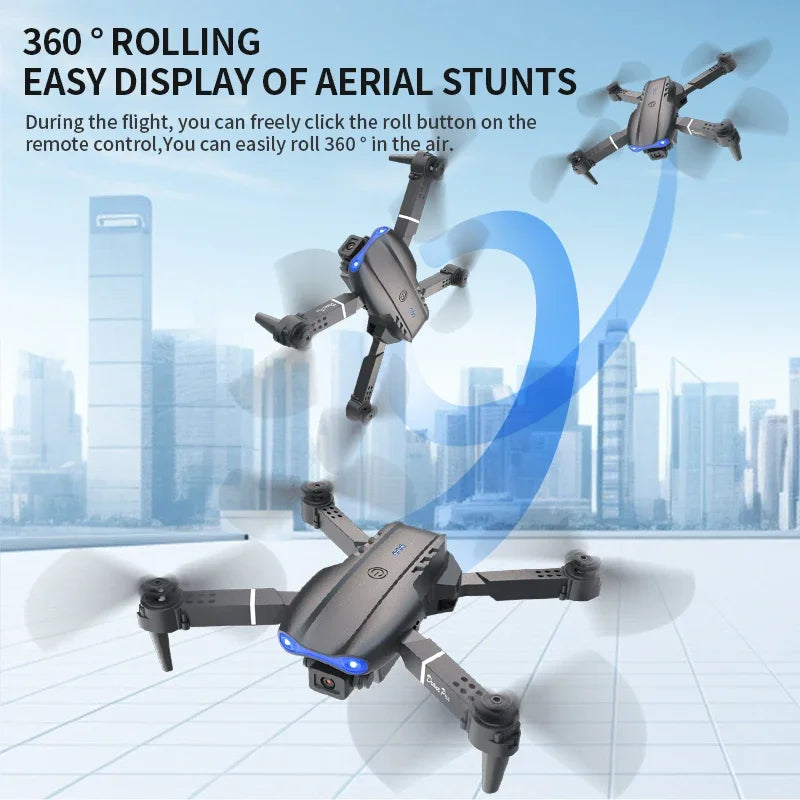E99 Pro Drone with 8K HD Camera Remote Control Quadcopter Four Axis Aircraft Altitude Hold GPS Flying Toy for Aerial Photography