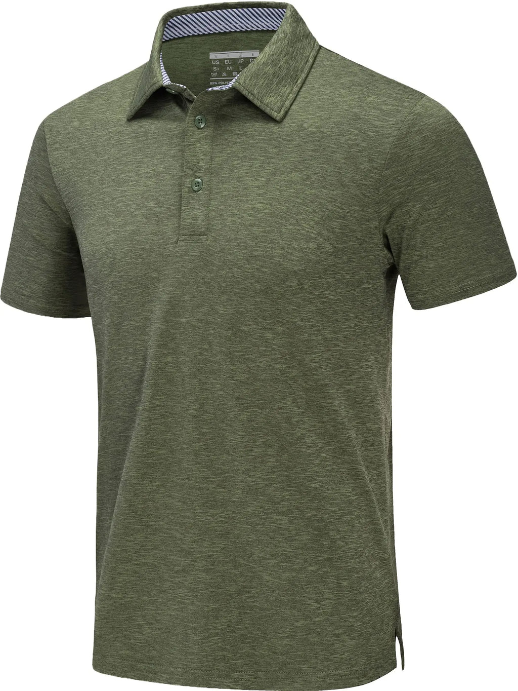 TACVASEN Summer Polo T-shirts Mens Casual Short Sleeve Shirts 3 Buttons Down Quick Dry Breathable Golf Fishing Pullover Workwear