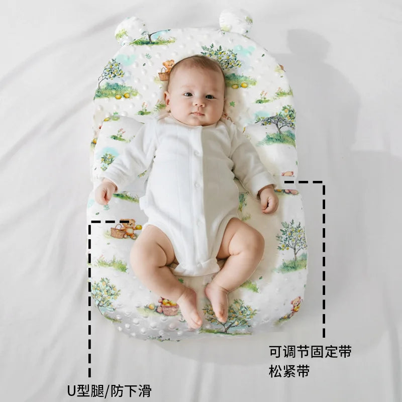 Baby Pillow Newborn Head Protector Sleeping Safety Breathable Shaping Anti Roll Toddler Pillow Infant Anti-Spill Milk Cushion