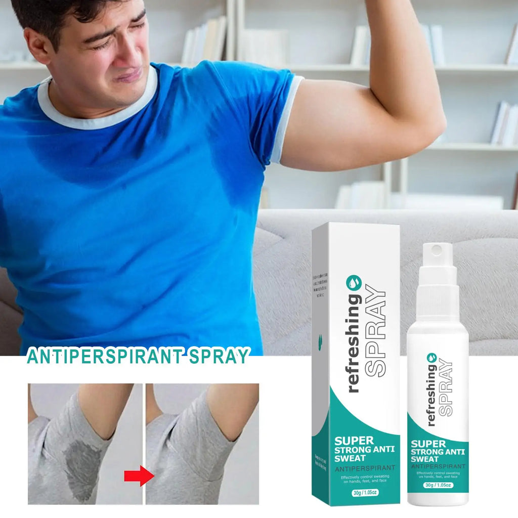 30ml Antiperspirant Spray Underarm Odor Removal Spray Body Armpit Fresh Antiperspirant Spray Refreshing Deodorant Spray