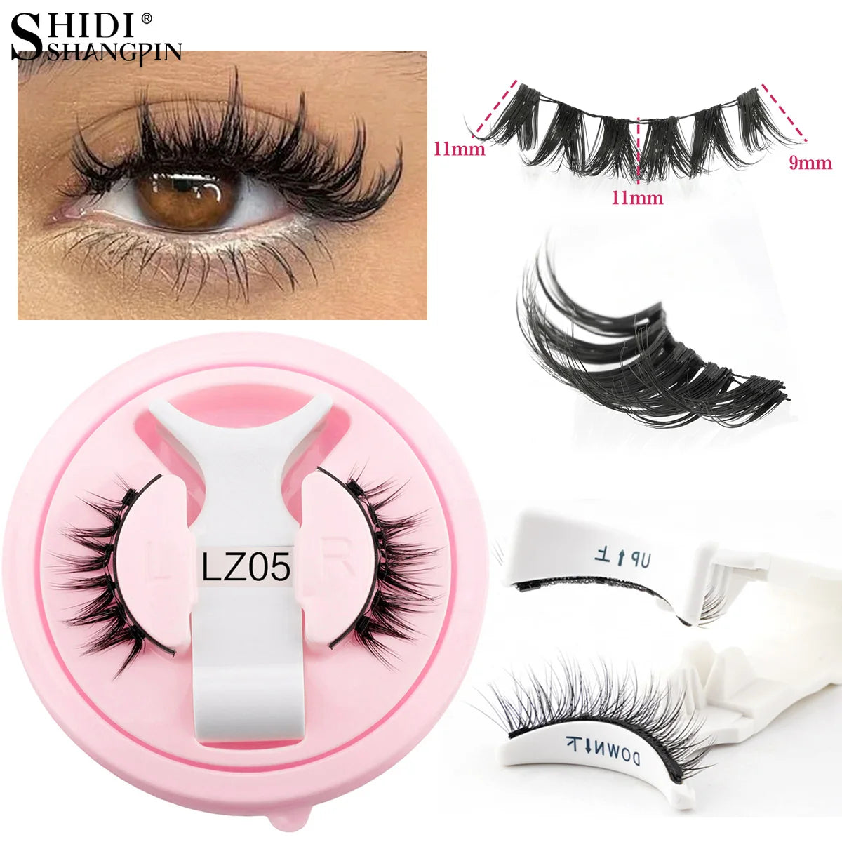 Magnetic Faux Mink Eyelashes with Tweezers