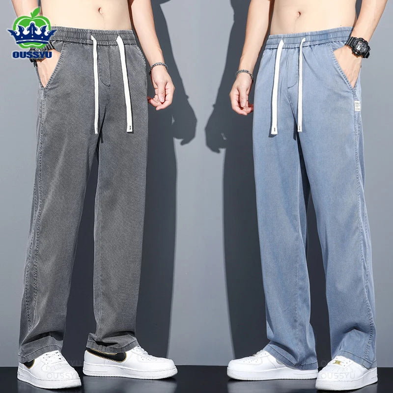 Soft Wide-Leg Drawstring Trousers