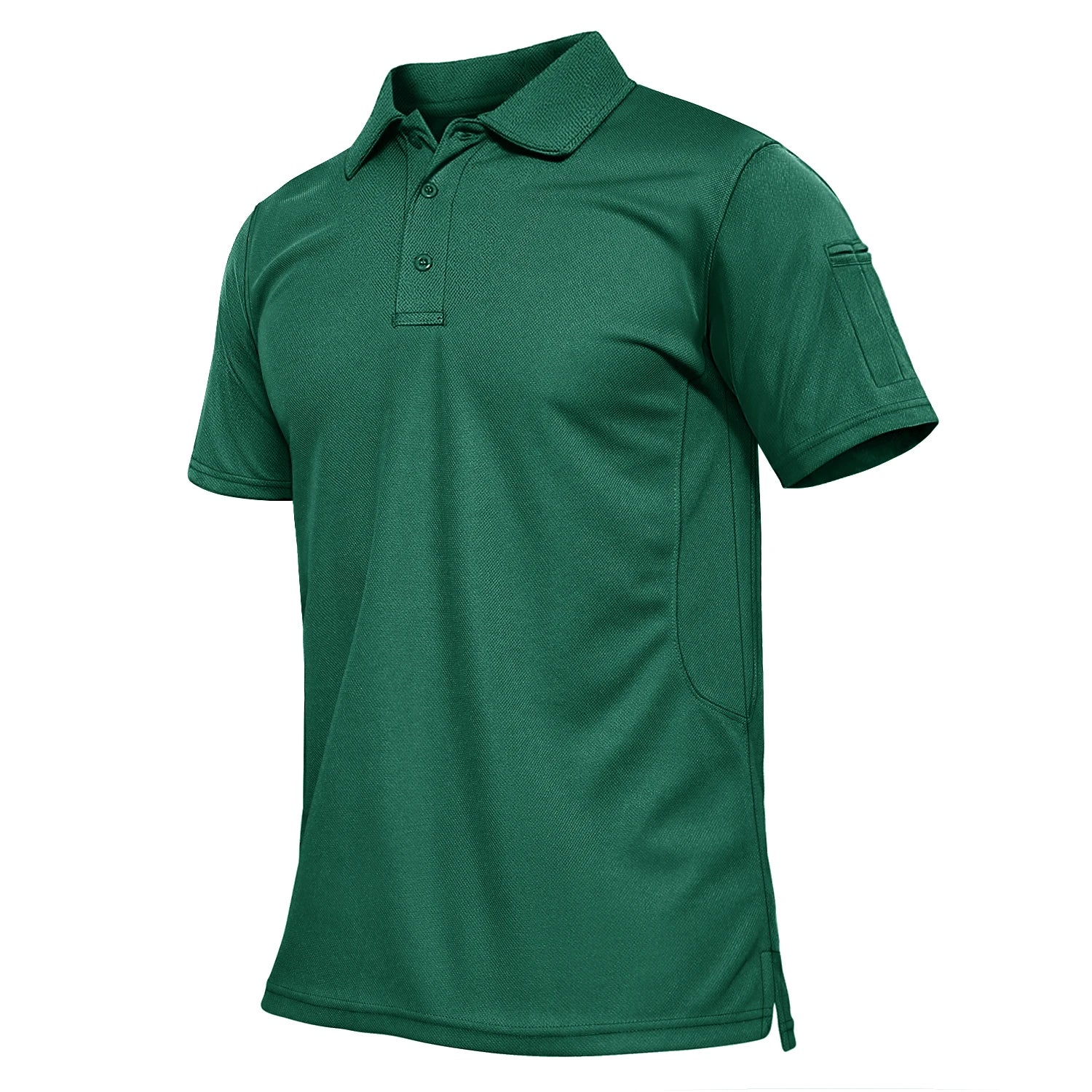 TACVASEN Summer Colorful Fashion Polo Tee Shirts Men's Short Sleeve T-shirt Quick Dry Team Work Green T-Shirt Tee Tops Clothing
