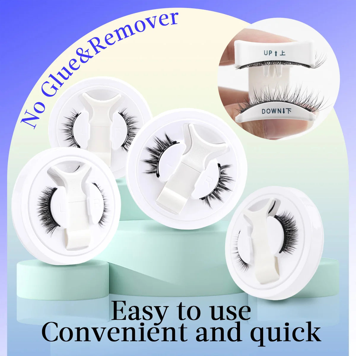 Magnetic Faux Mink Eyelashes with Tweezers