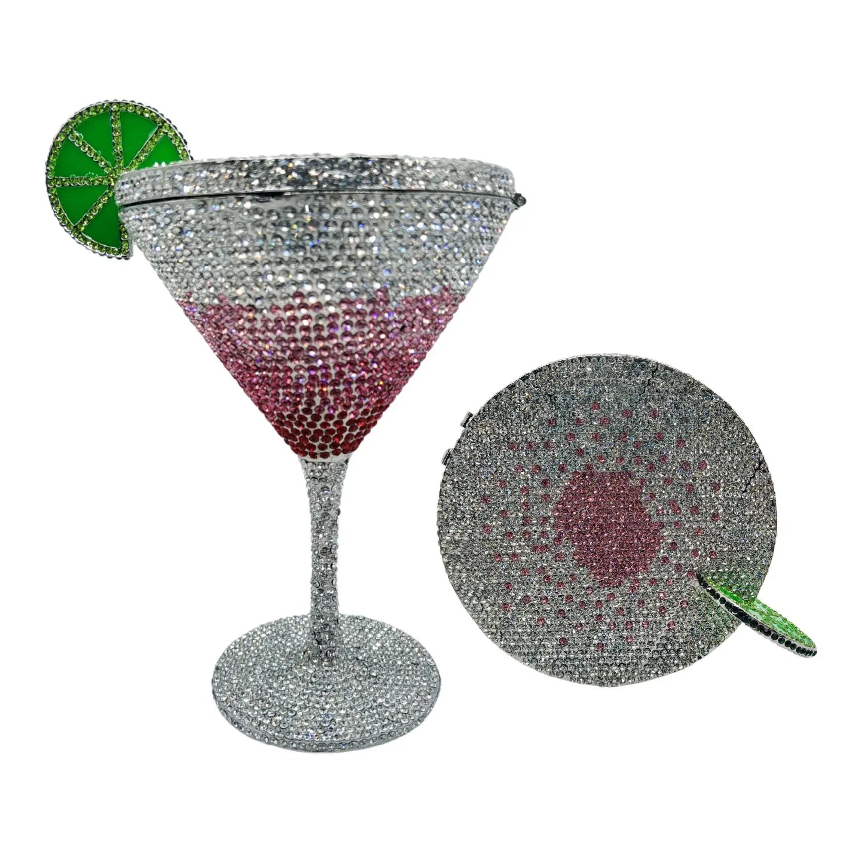 Jewels Martini purse Diamond Evening Purses Crystals Bridal Handbag Dinner Clutches jewelry Purses Rhinestone Party Clutch Bags