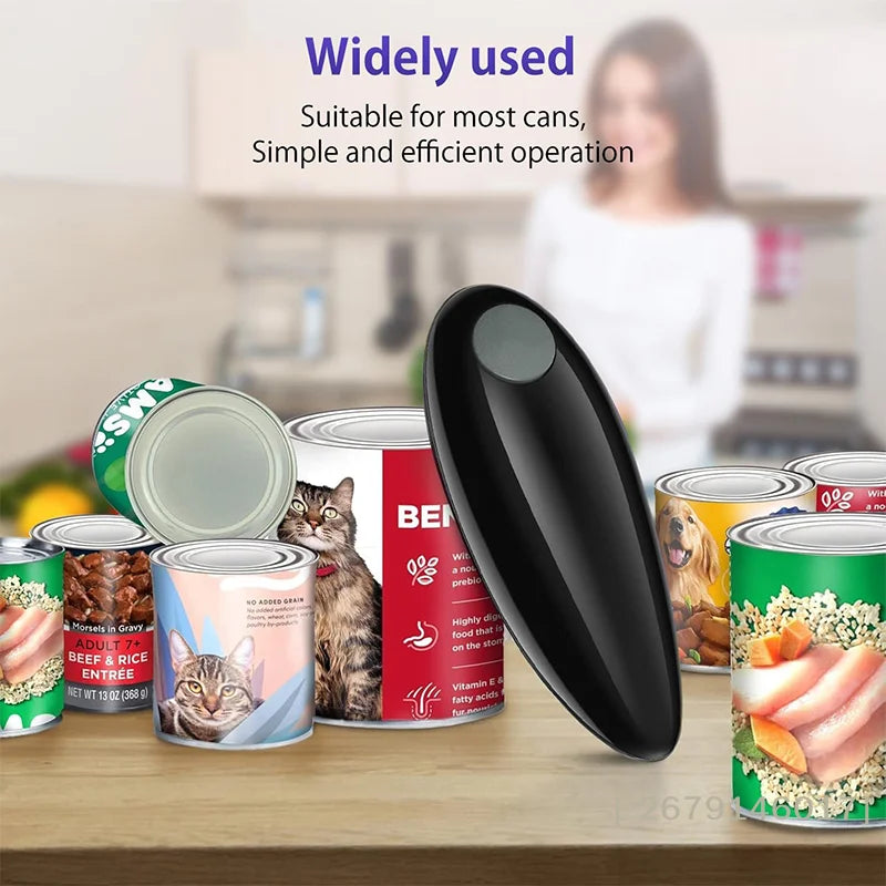 Hands-Free Electric Can Opener Automatic Bottle Opener, , Easy Kitchen Gadget for Cans, Jars, and Twist-Off Lids