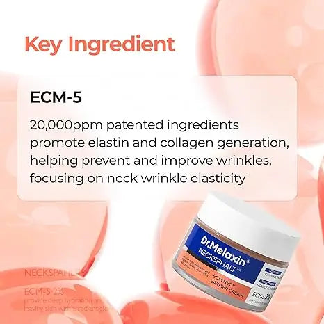 Dr.Melaxin Necksphalt ECM Barrier Cream for Anti-Aging Neck Skin, Tightening Wrinkles 50ml