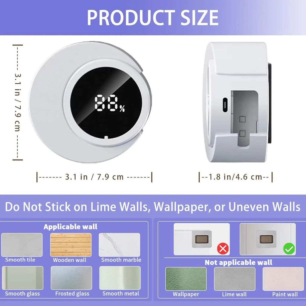 Punch Free Wall Mounted UV Toothbrush Sterilizer Dryer USB Rechargeable Induction Disinfect Toothbrush Holder for Bathroom