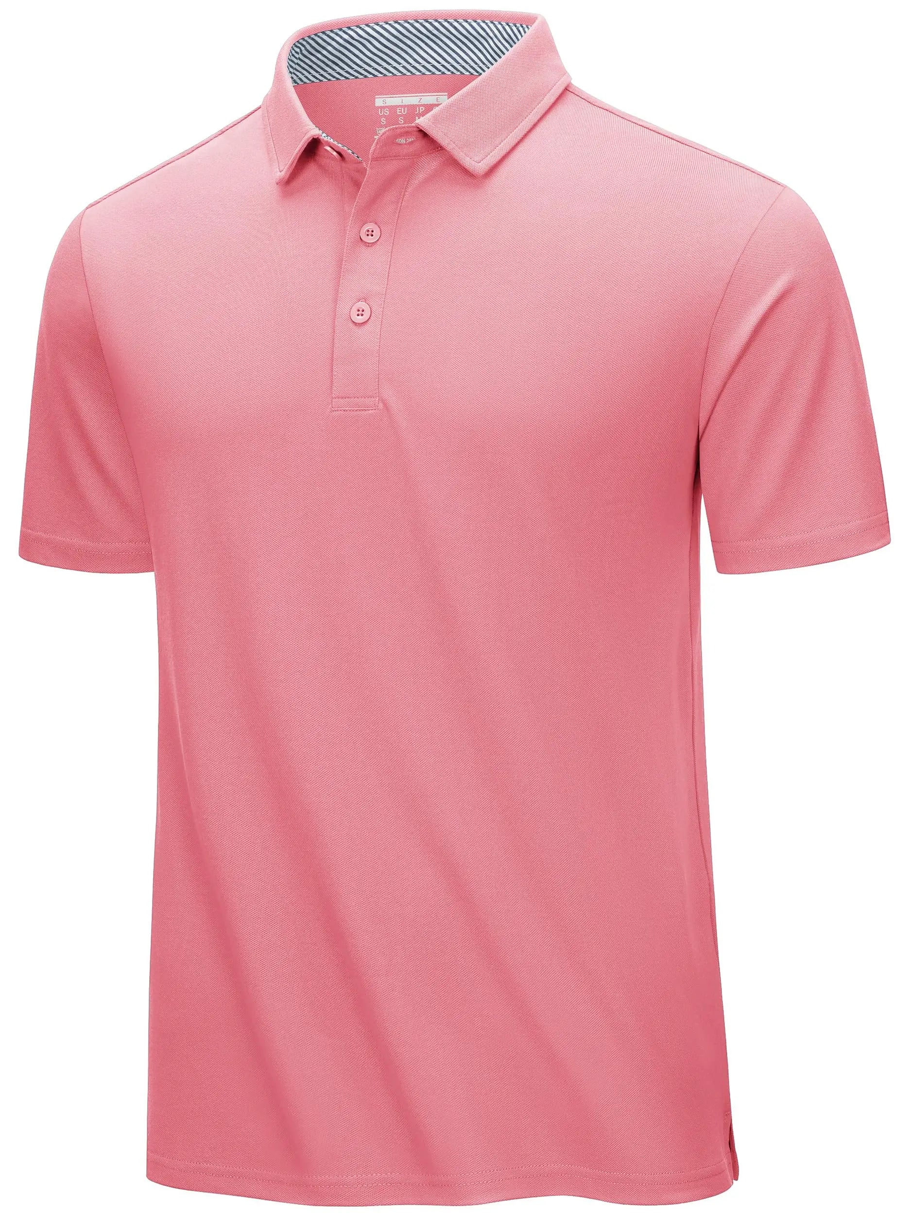 TACVASEN Summer Cotton Blend Golf Polos Shirts Mens Work Polo T-shirts Quick Dry Casual Short Sleeve Pullover Tops Outdoor Tee