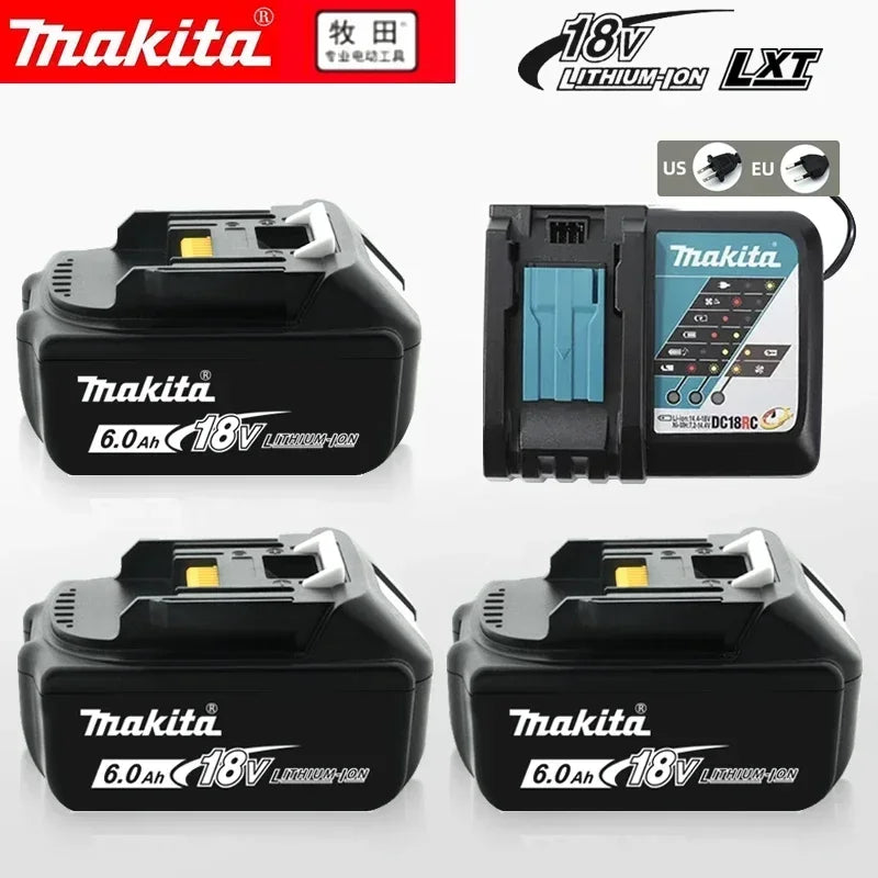 Makita 18V 6.0Ah rechargeable battery, suitable for Makita BL1840 BL1830 BL1830B BL1850 BL1850B original power tool battery