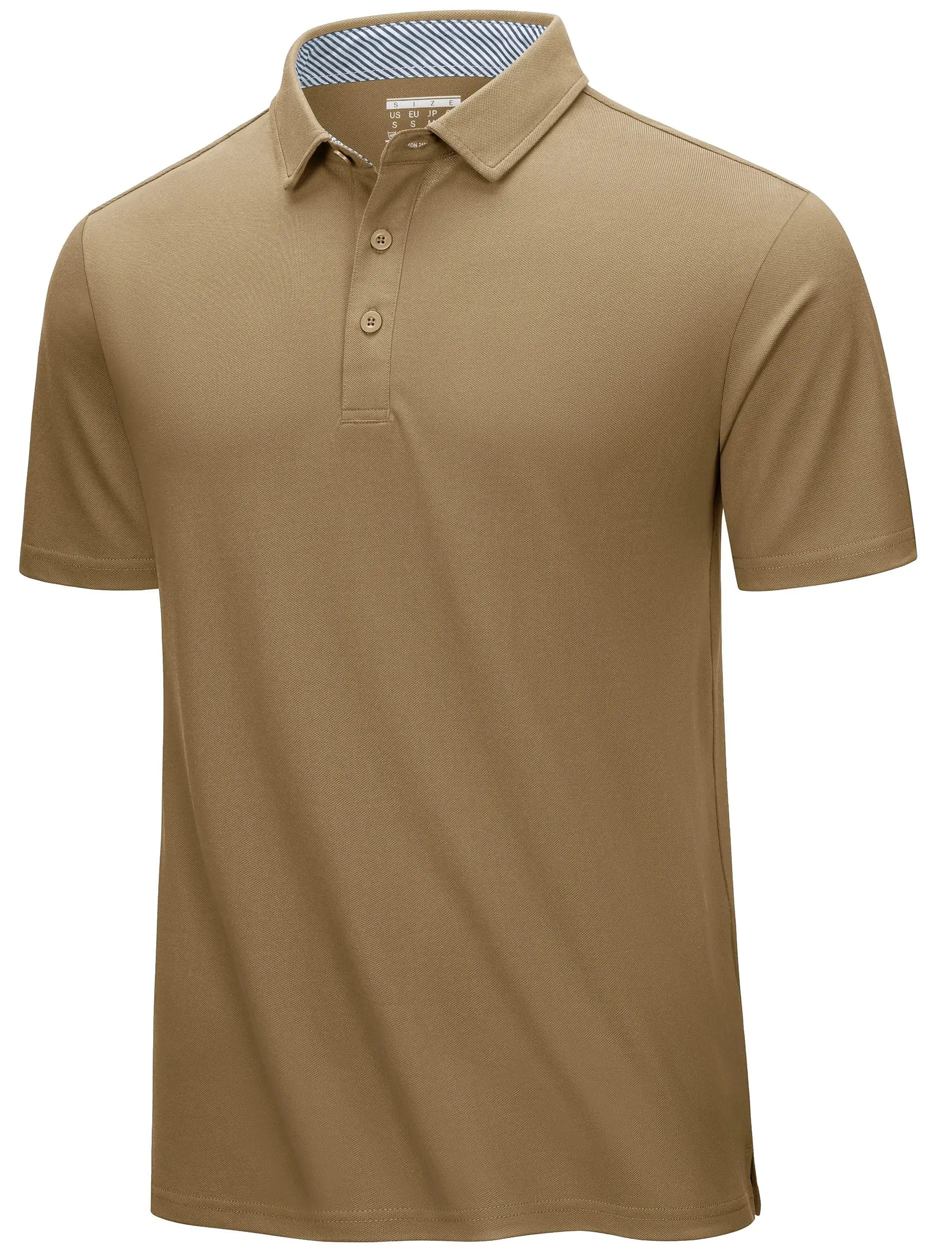 TACVASEN Summer Cotton Blend Golf Polos Shirts Mens Work Polo T-shirts Quick Dry Casual Short Sleeve Pullover Tops Outdoor Tee