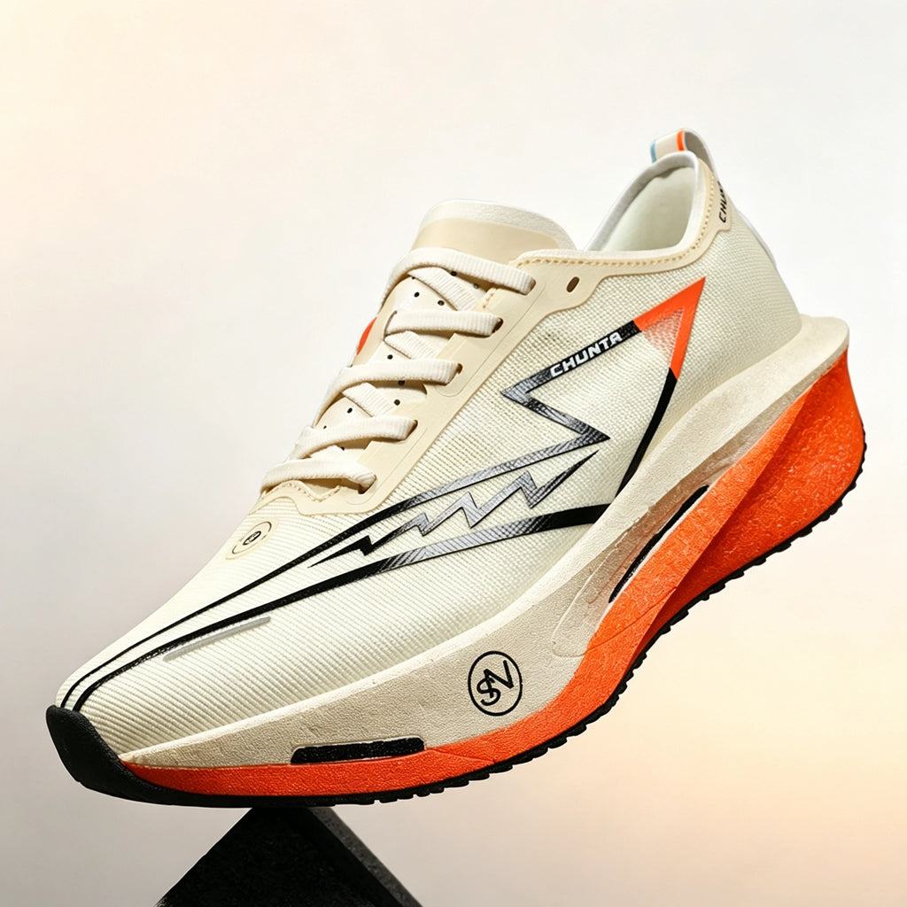 Men's and Women's Breathable Mesh Carbon Plate Chunta Running Shoes, Marathon Shock-Absorbing and Anti Slip Sports Shoes