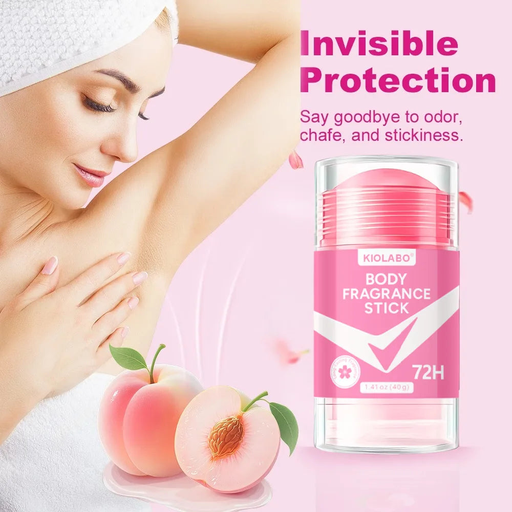 KIOLABO Rose Scent Deodorant Stick, Mild Hypoallergenic Formula, Refreshing Comfort, Hydrating Skin Care, Natural Long-Lasting F