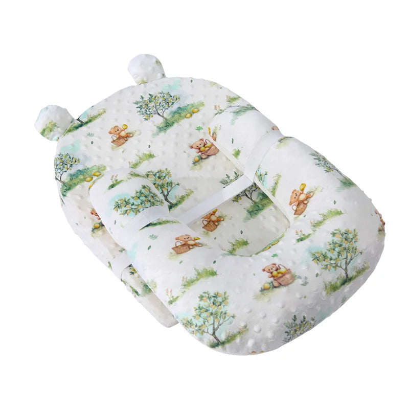 Baby Pillow Newborn Head Protector Sleeping Safety Breathable Shaping Anti Roll Toddler Pillow Infant Anti-Spill Milk Cushion