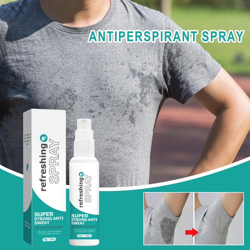 30ml Antiperspirant Spray Underarm Odor Removal Spray Body Armpit Fresh Antiperspirant Spray Refreshing Deodorant Spray