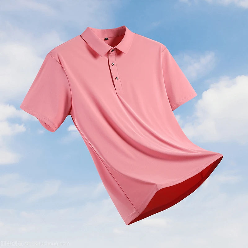 2023 New Oversized Size 8XL 9XL Polo Shirt Men Summer Ice Silk Breathable Polo Men's Fashion Business Polo Shirt Brand Clothing