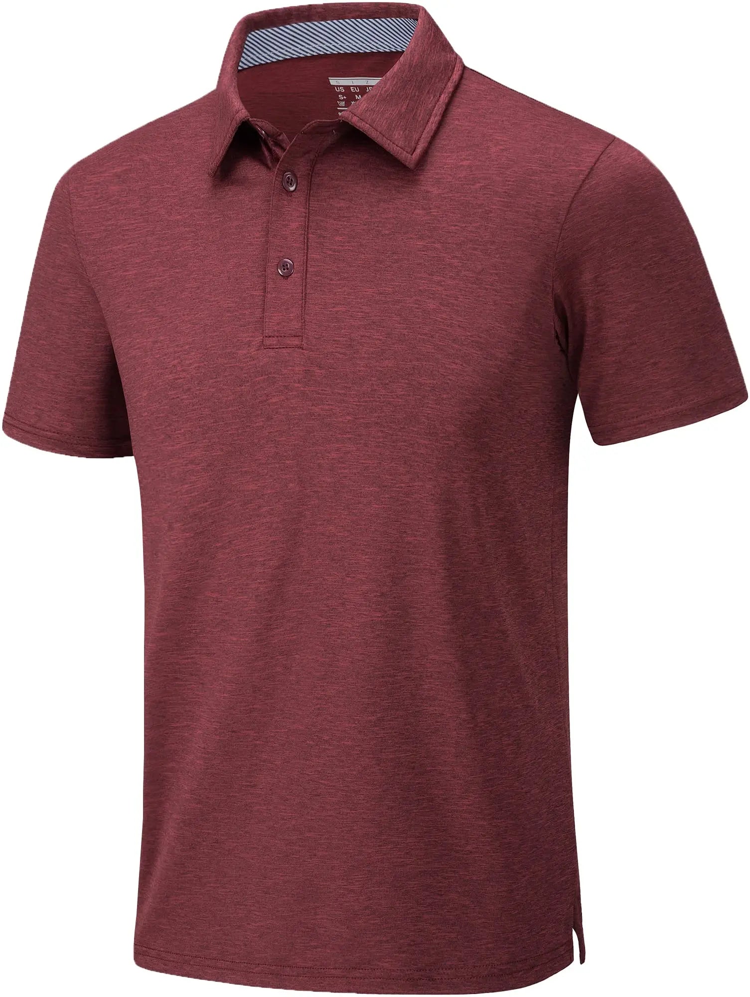 TACVASEN Summer Polo T-shirts Mens Casual Short Sleeve Shirts 3 Buttons Down Quick Dry Breathable Golf Fishing Pullover Workwear