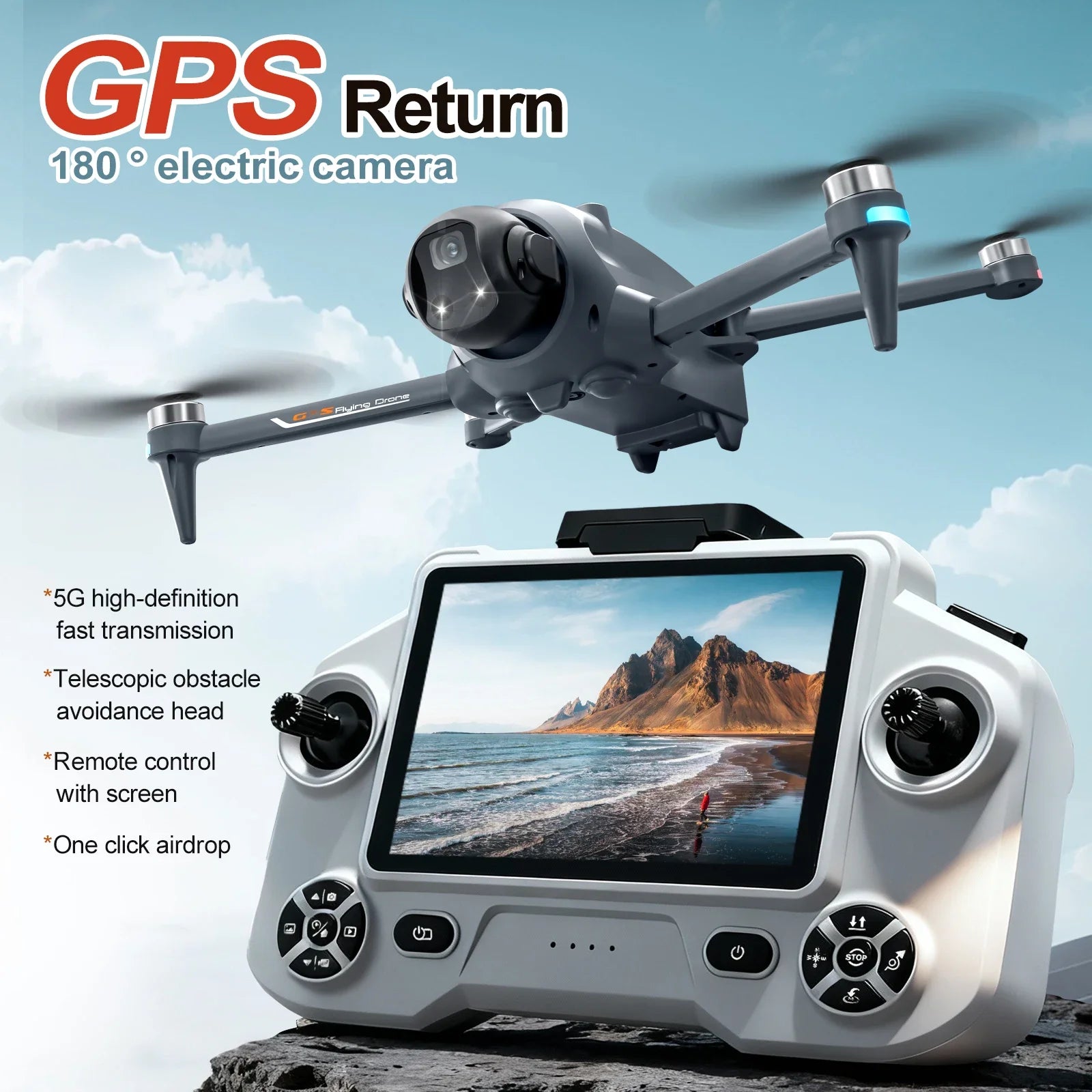 YL059 Airdrop Drone, 8K High-Definition Dual Cameras, Optical Flow Positioning, Professional Obstacle Avoidance