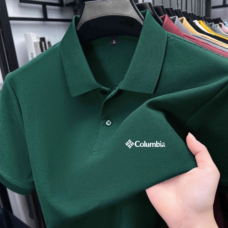 Cotton100% Men's Summer Luxury High Quality Short Sleeves Polo Shirt Letter Printing 25colors Brand T-Shirt Business Men's Wear