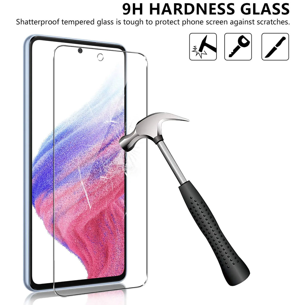 For Samsung Galaxy A53 5G 6.5 inch Screen Protector Tempered Glass Crystal Mica 9H Protective HD Clear Transparent Anti Scratch
