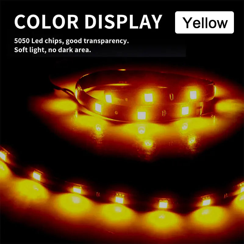 1/4/10 PCS 30CM LED Decoration Atmosphere Strip Lights DRL 12V 12SMD Waterproof Car Interior Exterior Styling Flexible Lamps