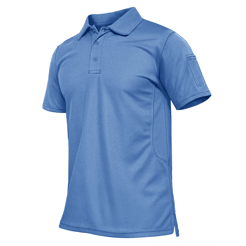 TACVASEN Summer Colorful Fashion Polo Tee Shirts Men's Short Sleeve T-shirt Quick Dry Team Work Green T-Shirt Tee Tops Clothing