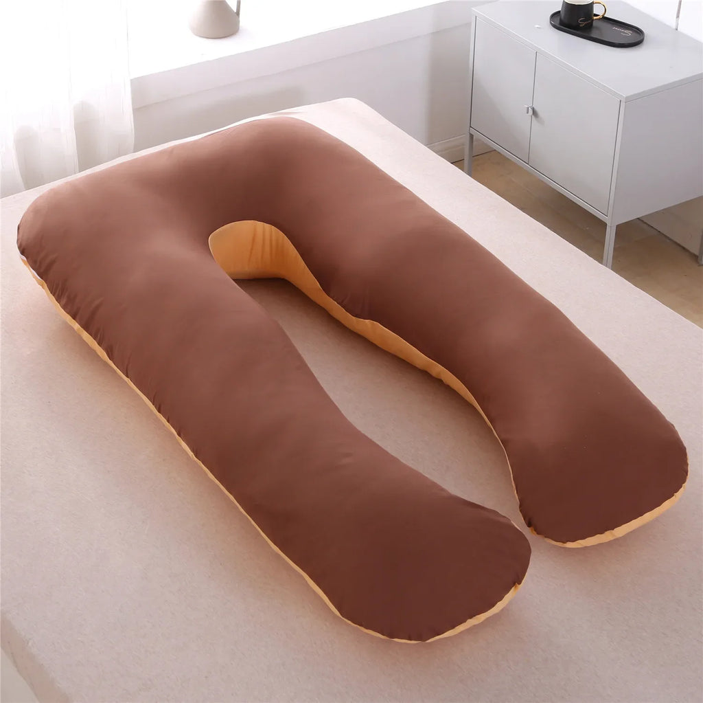 Pregnant Women Sleeping Support Pillow Cotton Pillowcase U Shape Maternity Pillows Pregnancy Side Sleeper Bedding No Filler