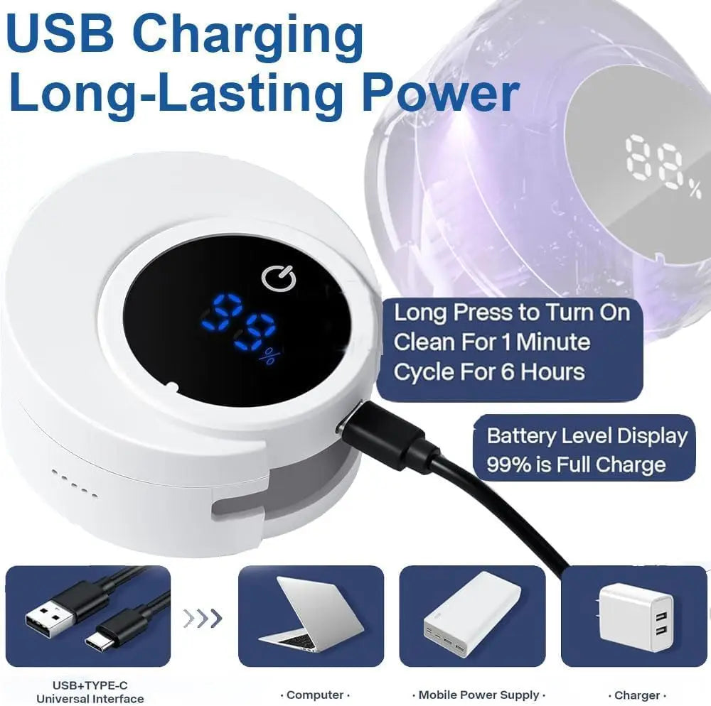 Punch Free Wall Mounted UV Toothbrush Sterilizer Dryer USB Rechargeable Induction Disinfect Toothbrush Holder for Bathroom
