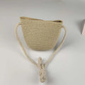 Summer Children's Straw Bag Straw Hat Cute Mini Beach Bag Boys and Girls Shoulder Crossbody Bags Small Sun Hats Kids Coin Purse