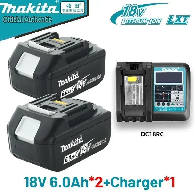 Makita 18V 6.0Ah rechargeable battery, suitable for Makita BL1840 BL1830 BL1830B BL1850 BL1850B original power tool battery
