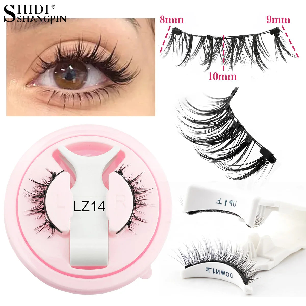 Magnetic Faux Mink Eyelashes with Tweezers
