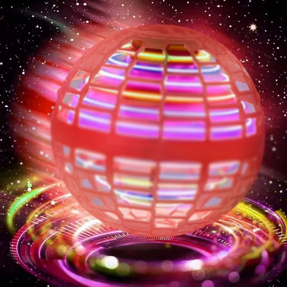  Flying Ball Children's Hand Controlled Color LED Cosmic Globe 360 °Rotating Suspension Ball Suitable for Indoor and Outdoor Toy