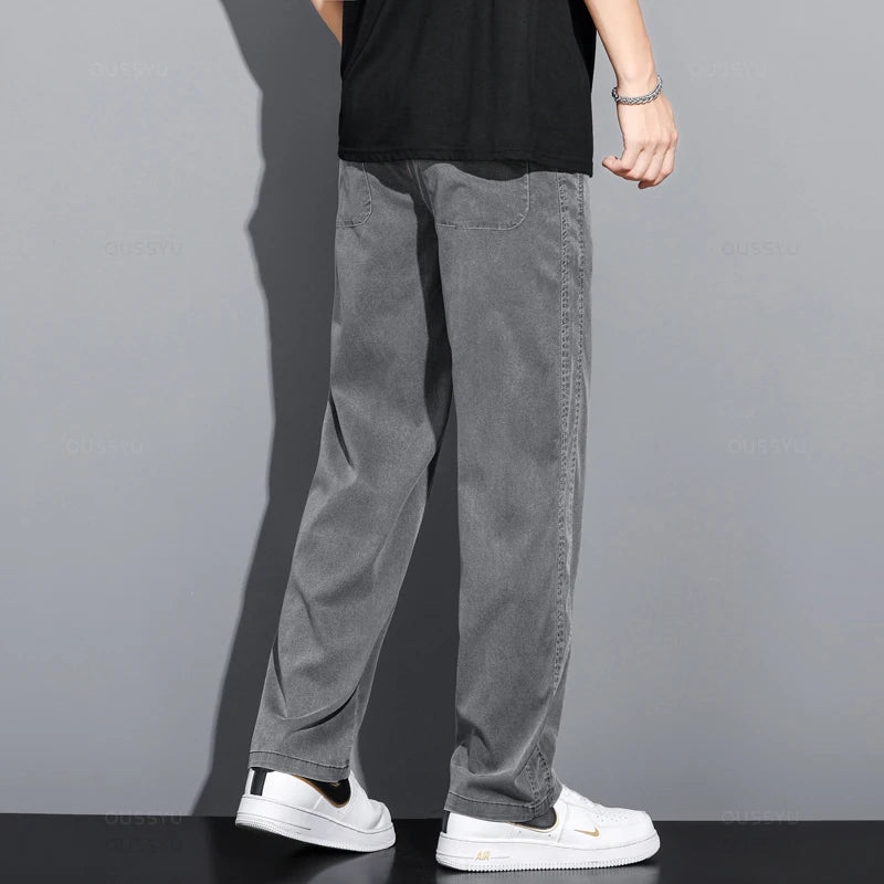 Soft Wide-Leg Drawstring Trousers