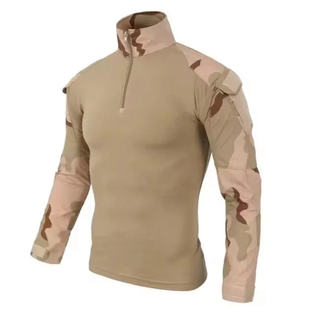 Men's Outdoor Tactical Hiking T-Shirts,Hunting Camouflage Long Sleeve Hunting Climbing Shirt,Male Breathable Sport Clothes
