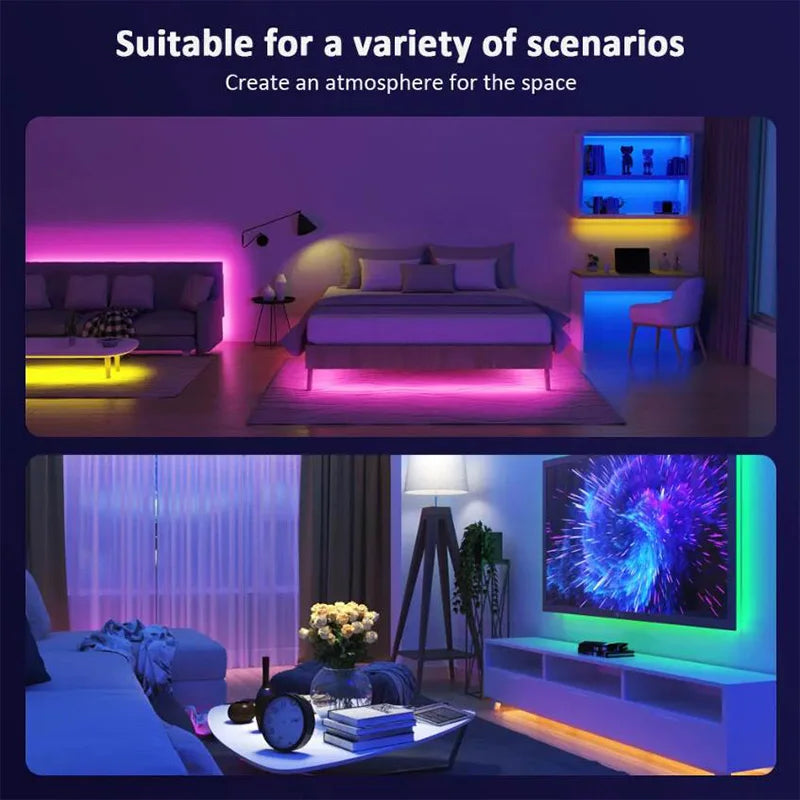 USB Led Strip Lights 5m 10m 20m 30m APP Control Music Sync Flexible Ribbon Luces Led Tape for Home Decor TV Backlight RGB Lights