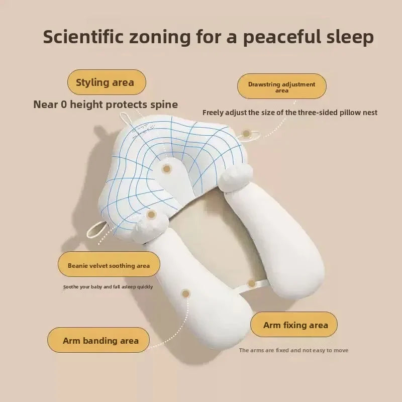 Baby Soothing Pillow Preschool Shaping Pillow Sleeping Pillow Correcting Head Deviation Newborn Preventing Head Deviation