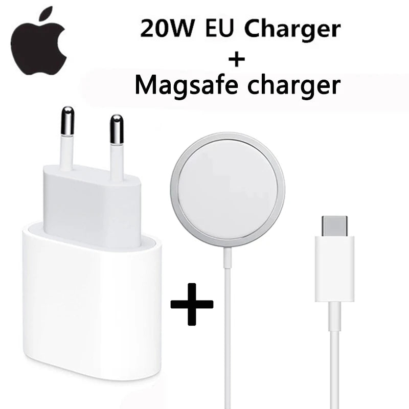 Apple MagSafe Wireless 20W Charger For iPhone 17 16 15 14 Pro Max Fast Charging Type C For iPhone 13 Mini Quick Magnetic Charge