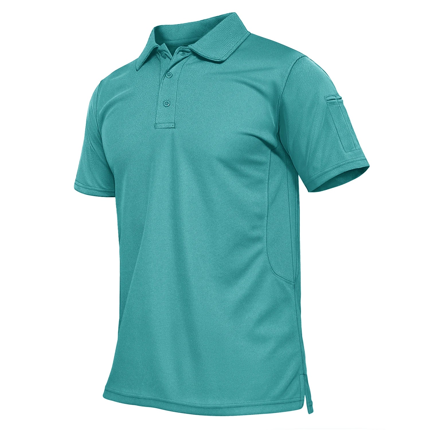 TACVASEN Summer Colorful Fashion Polo Tee Shirts Men's Short Sleeve T-shirt Quick Dry Team Work Green T-Shirt Tee Tops Clothing