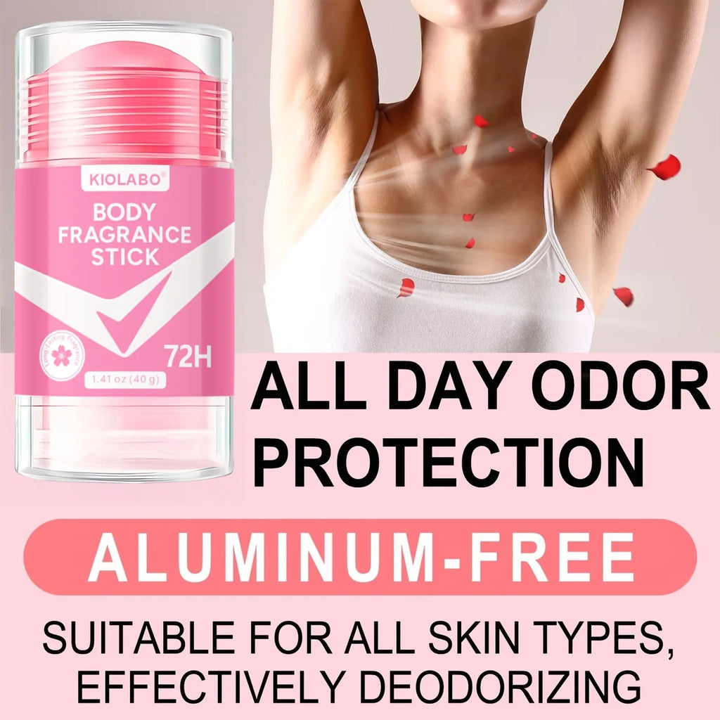 KIOLABO Rose Scent Deodorant Stick, Mild Hypoallergenic Formula, Refreshing Comfort, Hydrating Skin Care, Natural Long-Lasting F
