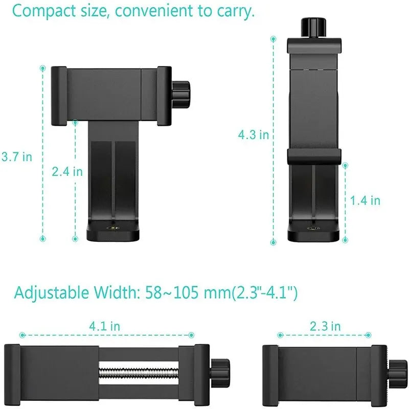 Universal Bracket Phone Holder Tripod Stand for iPhone Samsung Mount Tablet Clip SmartphoneTripod Hot Shoe Shooting Adapter