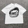 Big Lips Y2k Mouth T Shirt Grillz White T Shirt - Unisex Y2k Shirt Streetwear T Shirt Men Clothing Comfortable