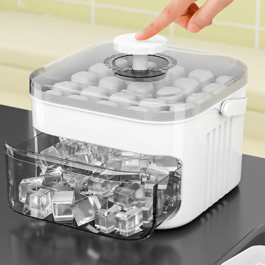 Double-layer 50 Cavity Portable Non Stick Ice Mold Ice Molds Box for Daily Life Kitchen Pool Picnic Camping Vacation Beverages