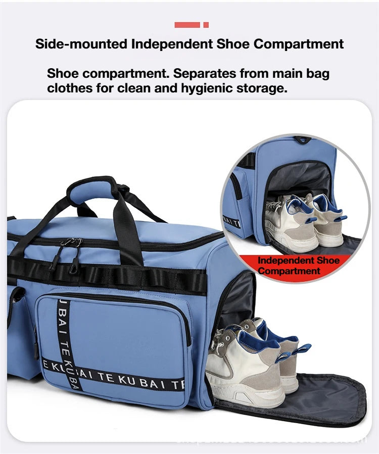 Multifunctional Casual Travel Bag Large Capacity Gym Bag Multifunctional Sports Backpack Independent Shoe Compartment Unisex