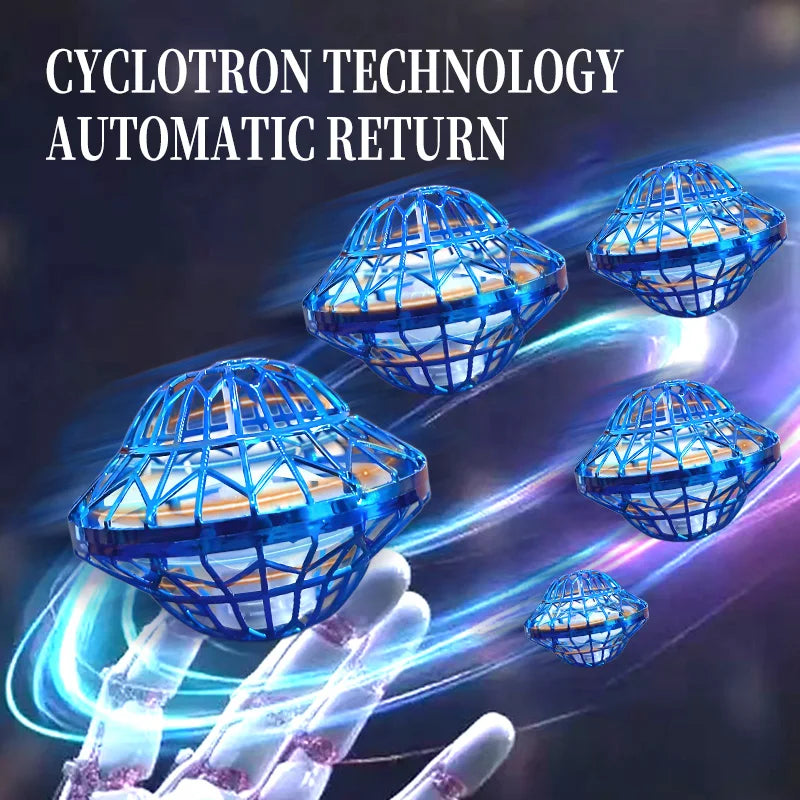 UFO Intelligent Sensing Flying Ball Hovering Saucer Floating Ball Black Technology Fingertip Gyroscope Children's Toy
