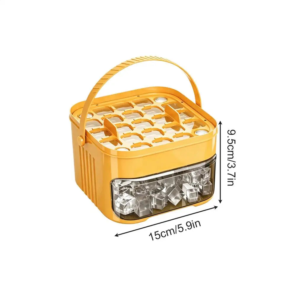 Double-layer 50 Cavity Portable Non Stick Ice Mold Ice Molds Box for Daily Life Kitchen Pool Picnic Camping Vacation Beverages