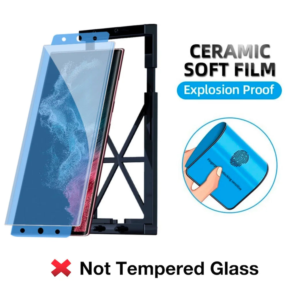 3Pcs For Samsung Galaxy S25 S24 S23 S22 S21 S20 Ultra S10 S9 S8 Plus Note 20 10 9 8 Screen Protector With Kit,Not Tempered Glass