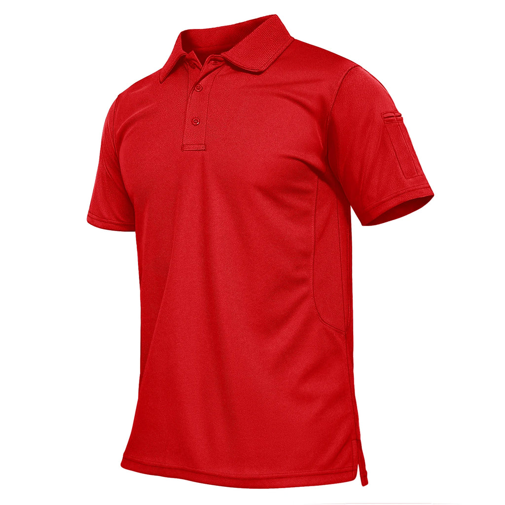TACVASEN Summer Colorful Fashion Polo Tee Shirts Men's Short Sleeve T-shirt Quick Dry Team Work Green T-Shirt Tee Tops Clothing