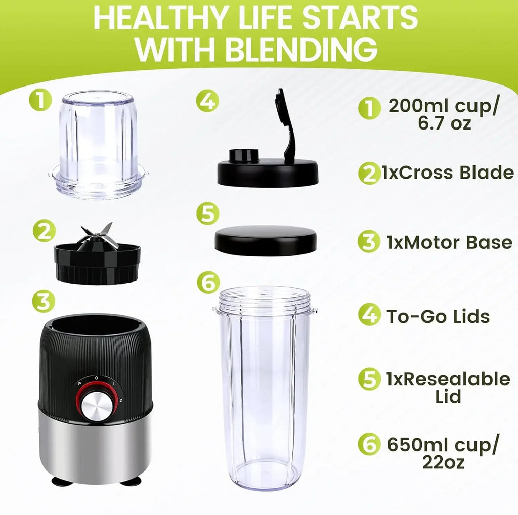 Personal Blender Portable Blender for Shakes and Smoothies 2 Speed Ice Crushing & Juicer Mixer, Rechargeable & Easy to Clean