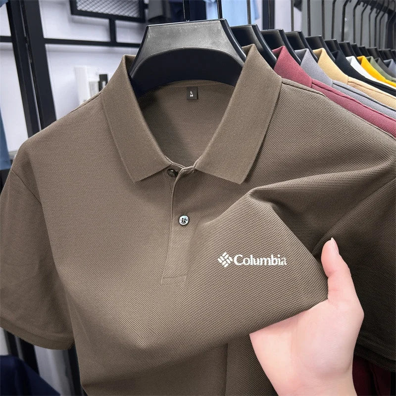 Cotton100% Men's Summer Luxury High Quality Short Sleeves Polo Shirt Letter Printing 25colors Brand T-Shirt Business Men's Wear